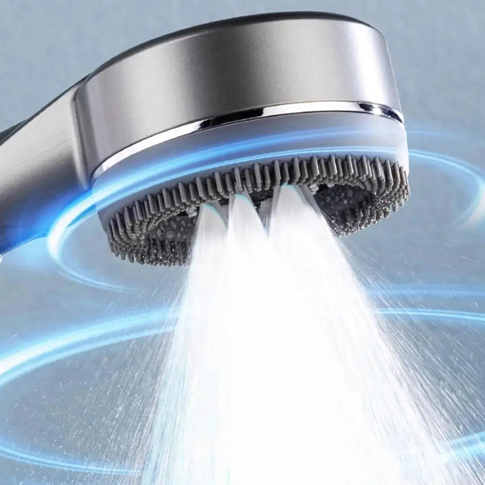 KaiRejuve Filtered Shower Head with Massage Brush Black Set