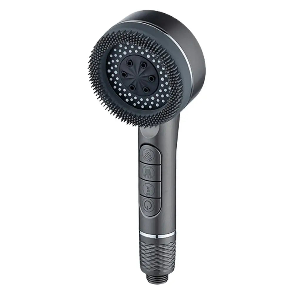 KaiRejuve Filtered Shower Head with Massage Brush Black