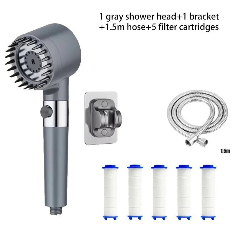 KaiRejuve Filtered Shower Head with Massage Brush